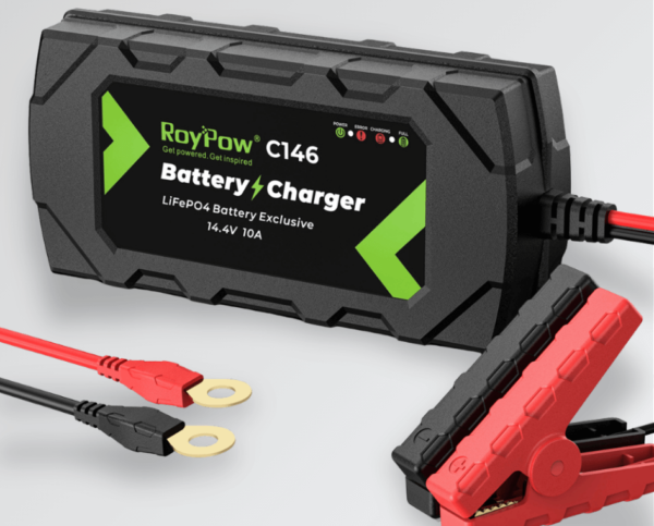 Carregador Bateria de Lítio RoyPow 12V 10A – Bivolt